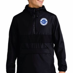 Sport-Tek® Zipped Pocket Anorak Jacket - Black